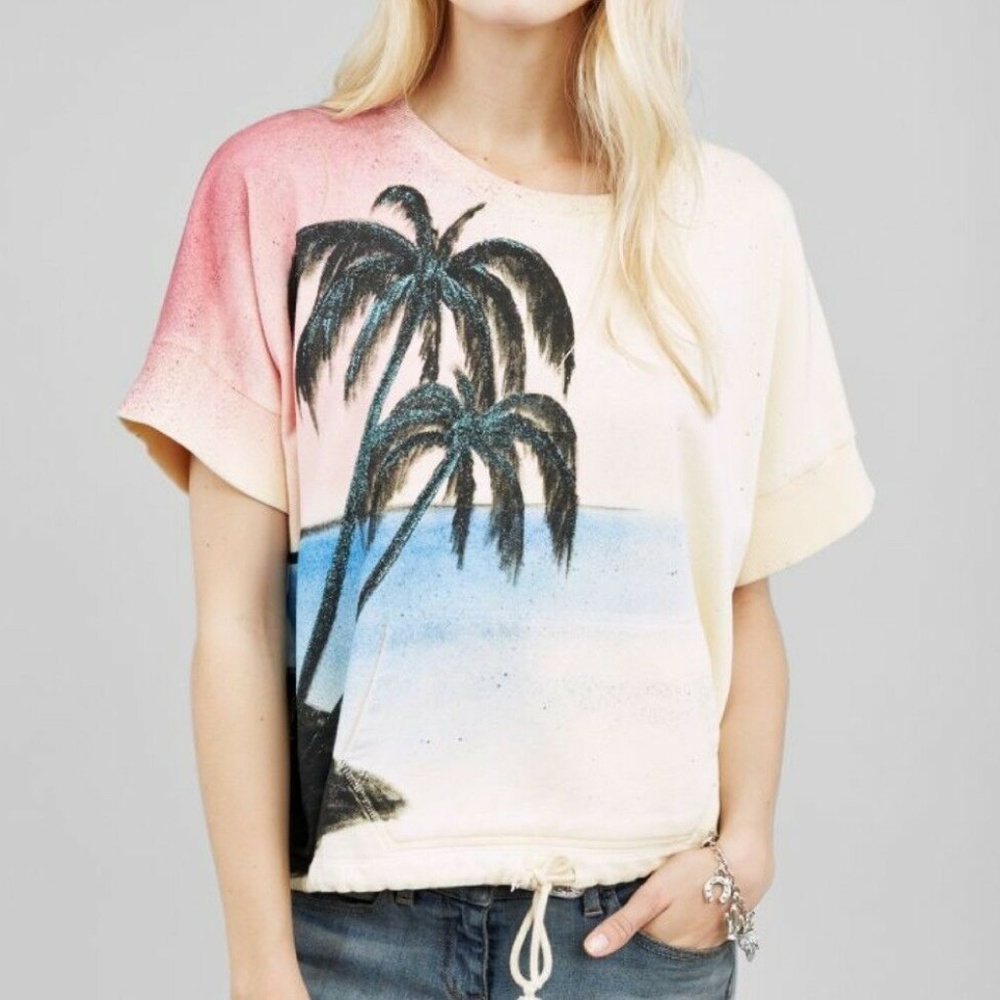 Faith Connexion Palm Tree Print Sweatshirt